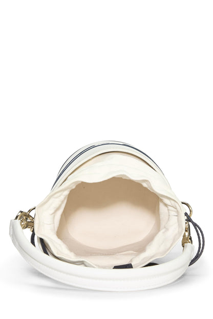 Dior, White Calfskin Vibe Bucket Bag Micro, White