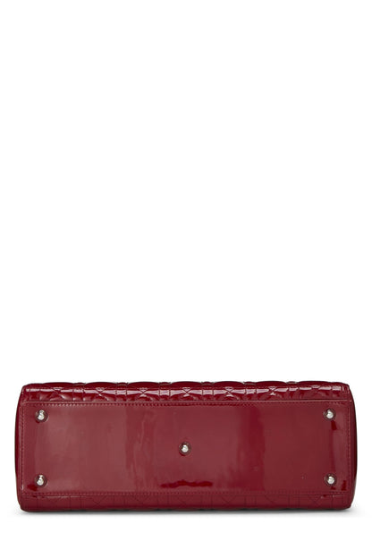 Dior, Red Cannage Patent Leather Lady Dior Large, Red