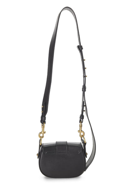 Dior, Black Calfskin D-Fence Saddle Mini, Black