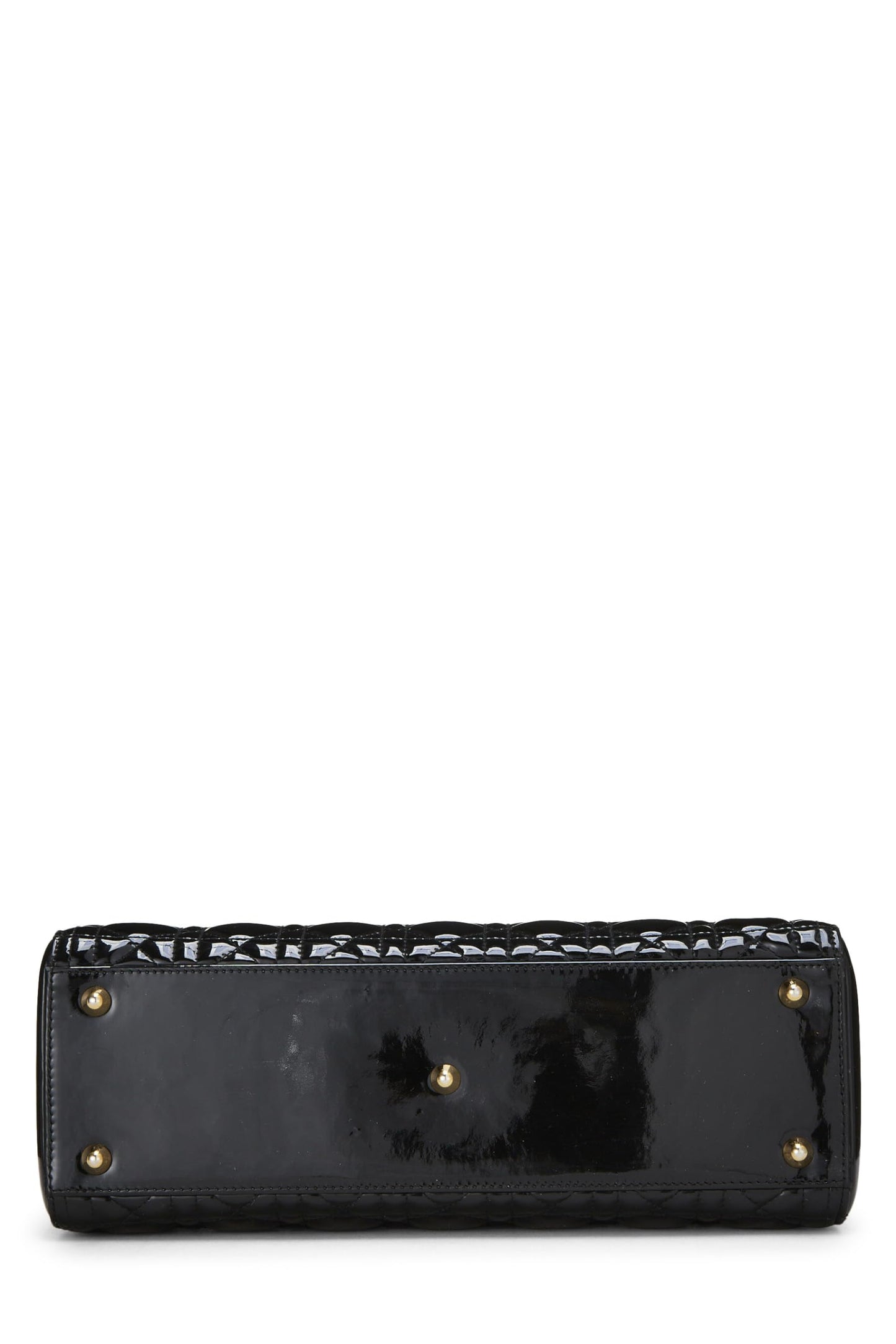 Dior, Black Cannage Patent Leather Lady Dior Large, Black