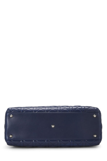 Dior, Blue Cannage Quilted Lambskin Lady Dior Large, Blue