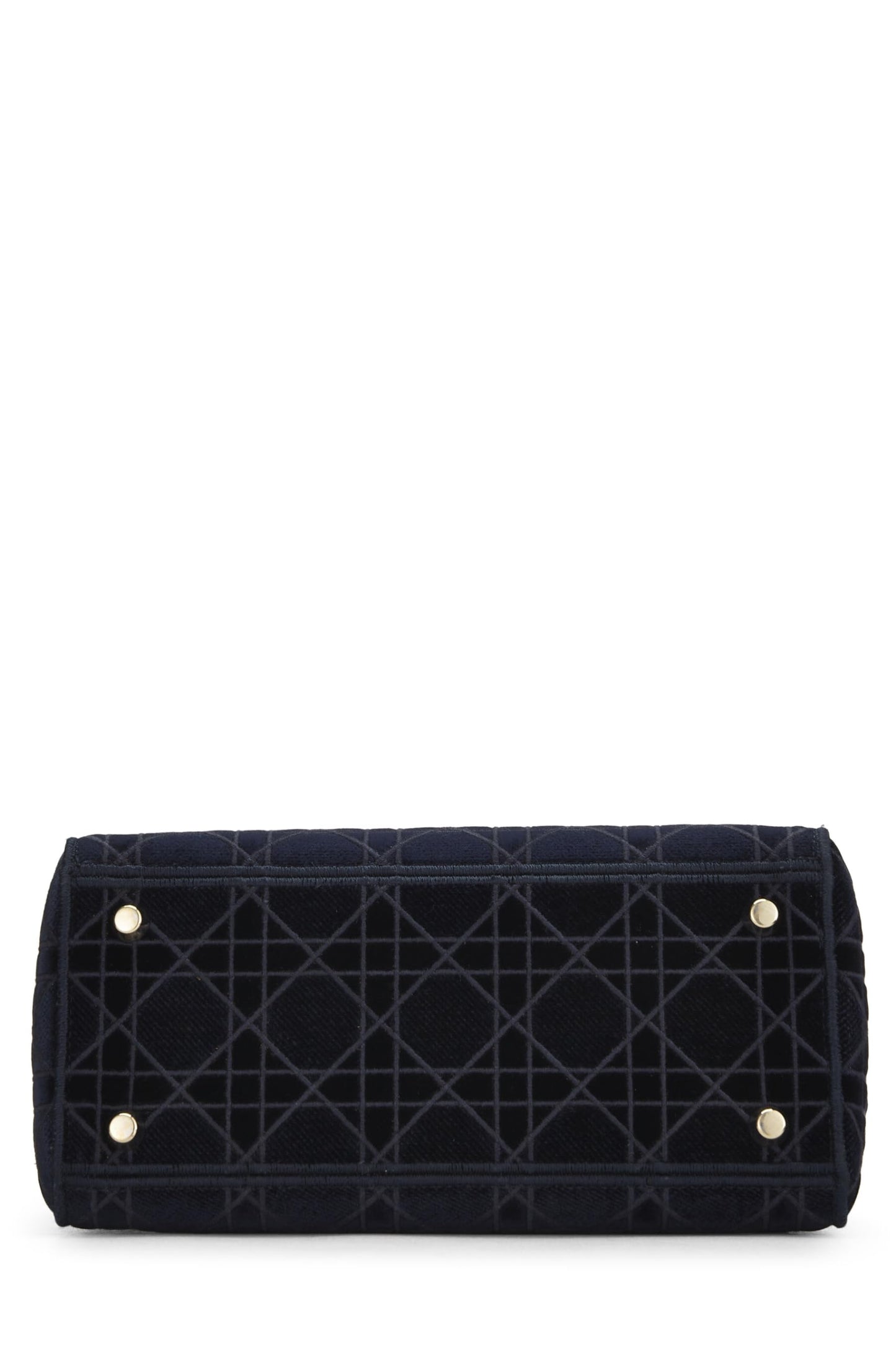 Dior, Blue Velvet Cannage Lady D-Lite Medium, Blue