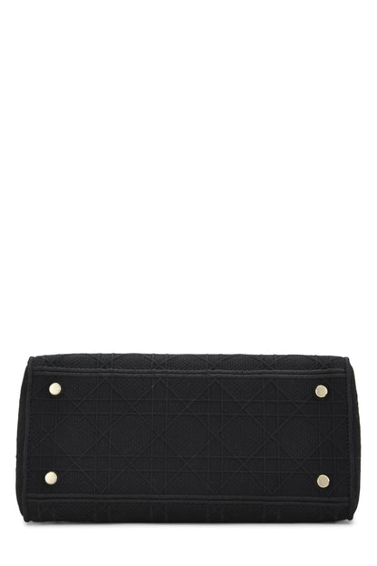 Dior, Black Cannage Canvas Lady D-Lite Medium, Black