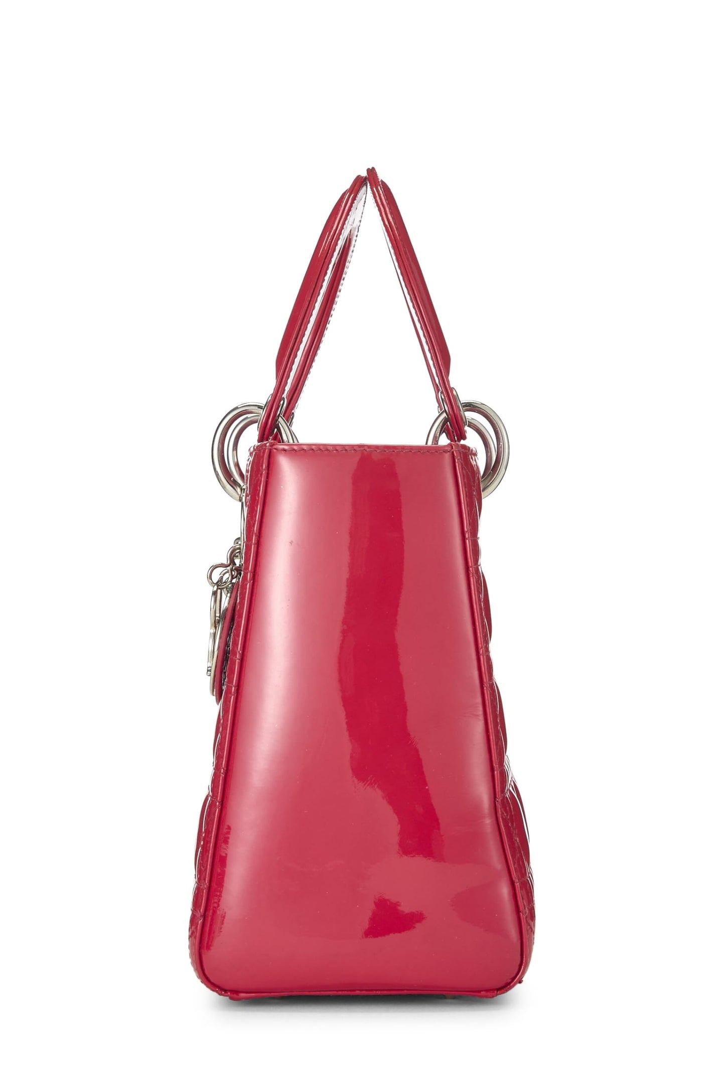 Dior, Red Patent Leather Lady Dior Medium, Pink