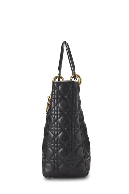 Dior, Black Cannage Leather Lady Dior Large, Black