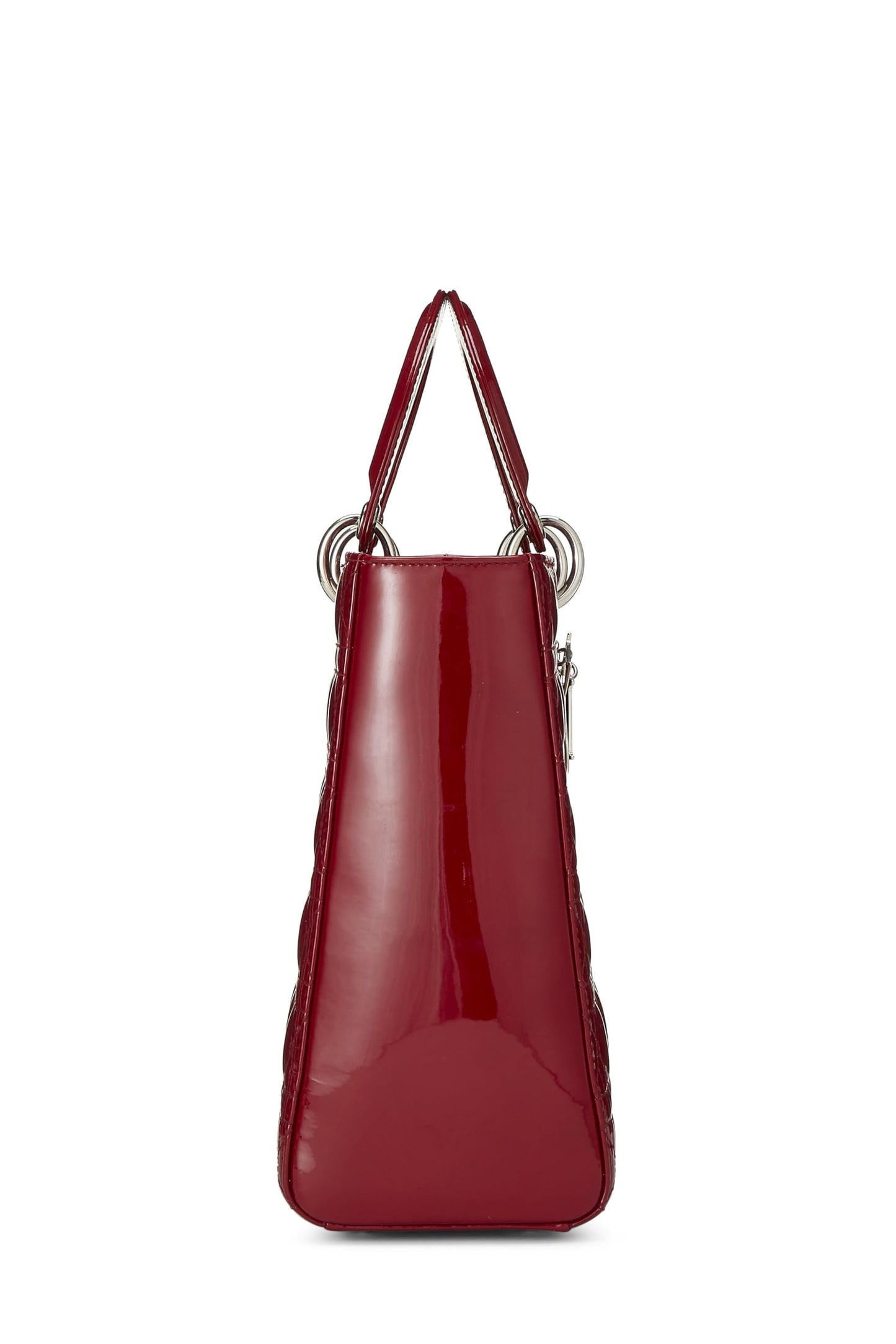 Dior, Red Cannage Patent Leather Lady Dior Large, Red