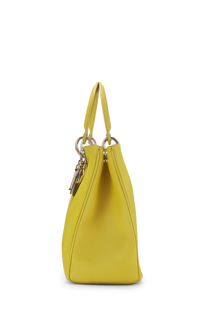 Dior, Yellow Leather Diorissimo Medium, Yellow