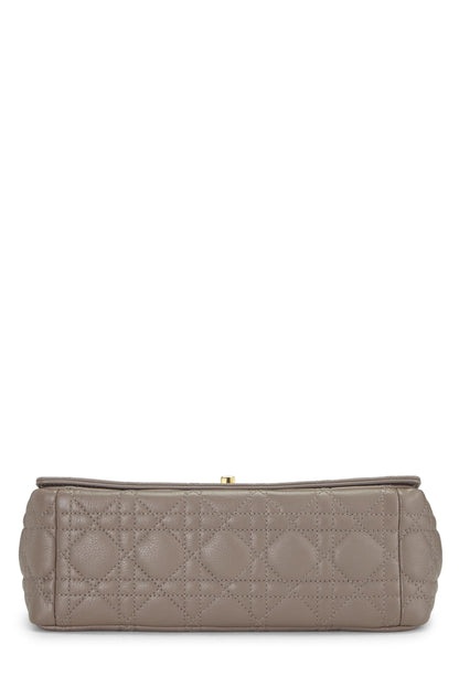 Dior, Beige Cannage Calfskin Caro Bag Medium, Grey