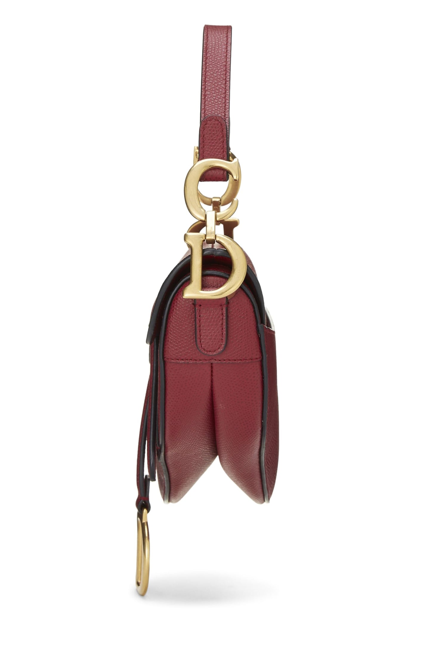 Dior, Burgundy Calfskin Saddle Bag Mini, Burgundy