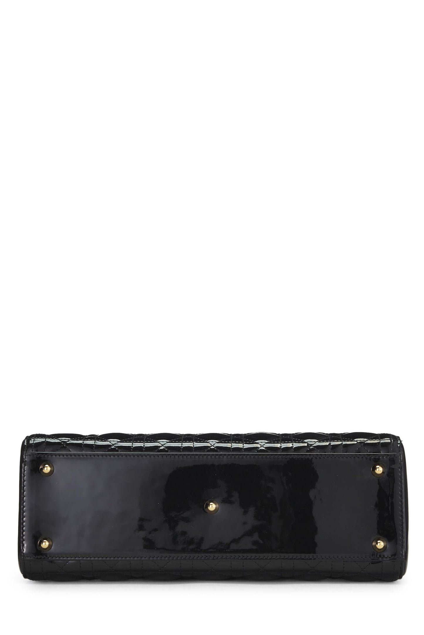 Dior, Black Cannage Patent Leather Lady Dior Large, Black