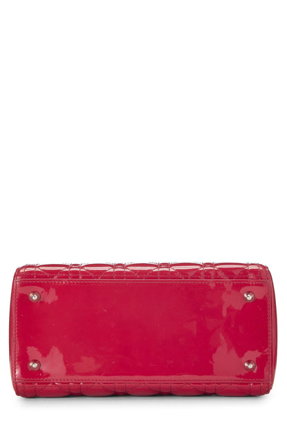 Dior, Red Patent Leather Lady Dior Medium, Pink