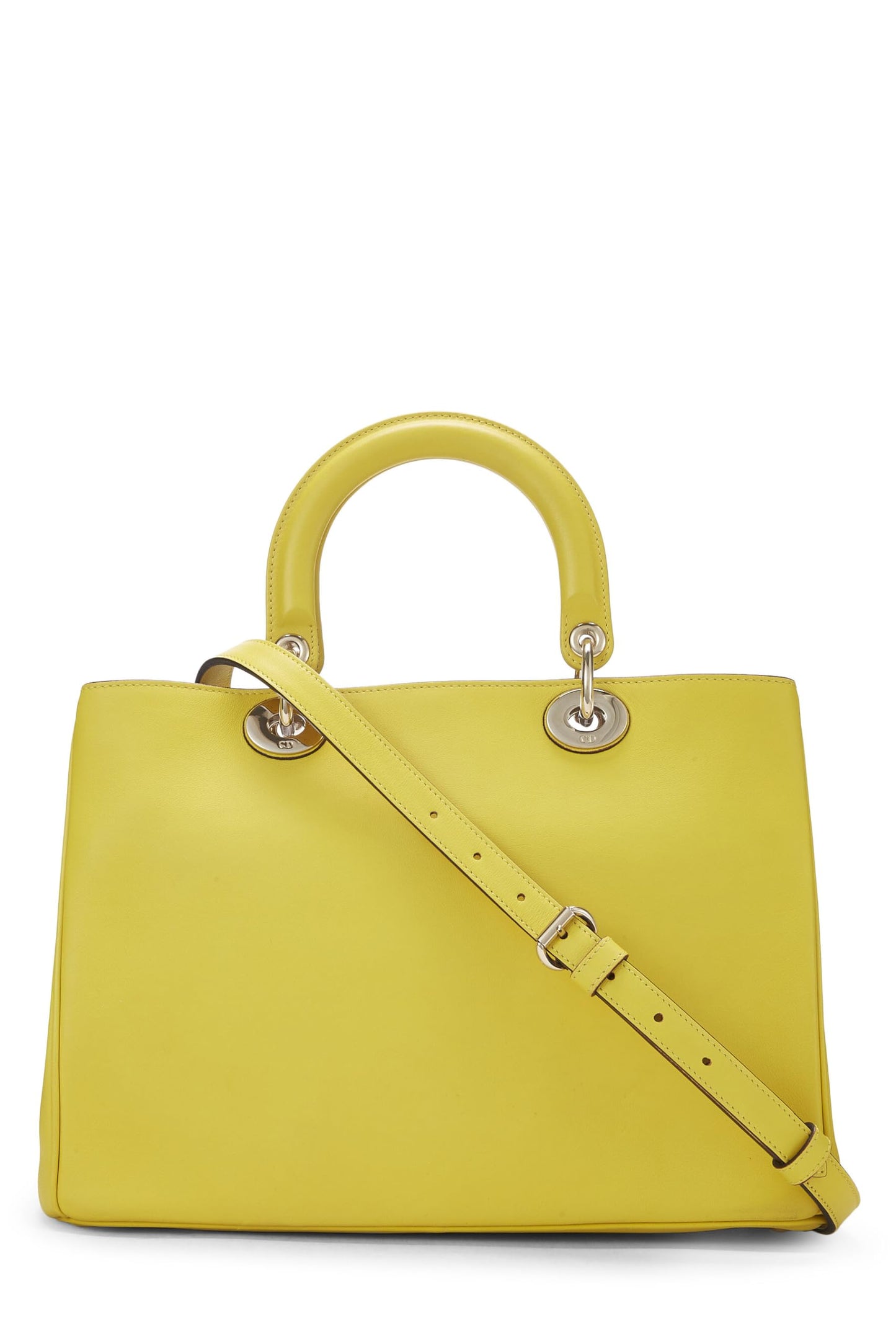 Dior, Yellow Leather Diorissimo Medium, Yellow