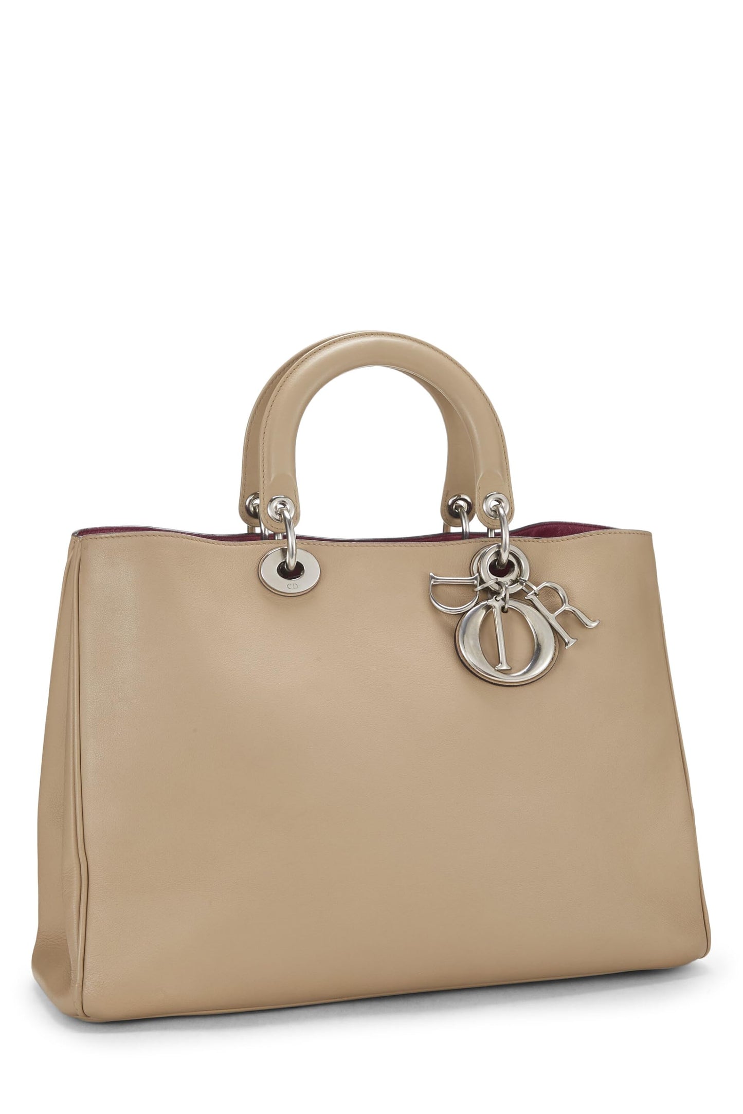 Dior, Beige Leather Diorissimo Medium, Beige