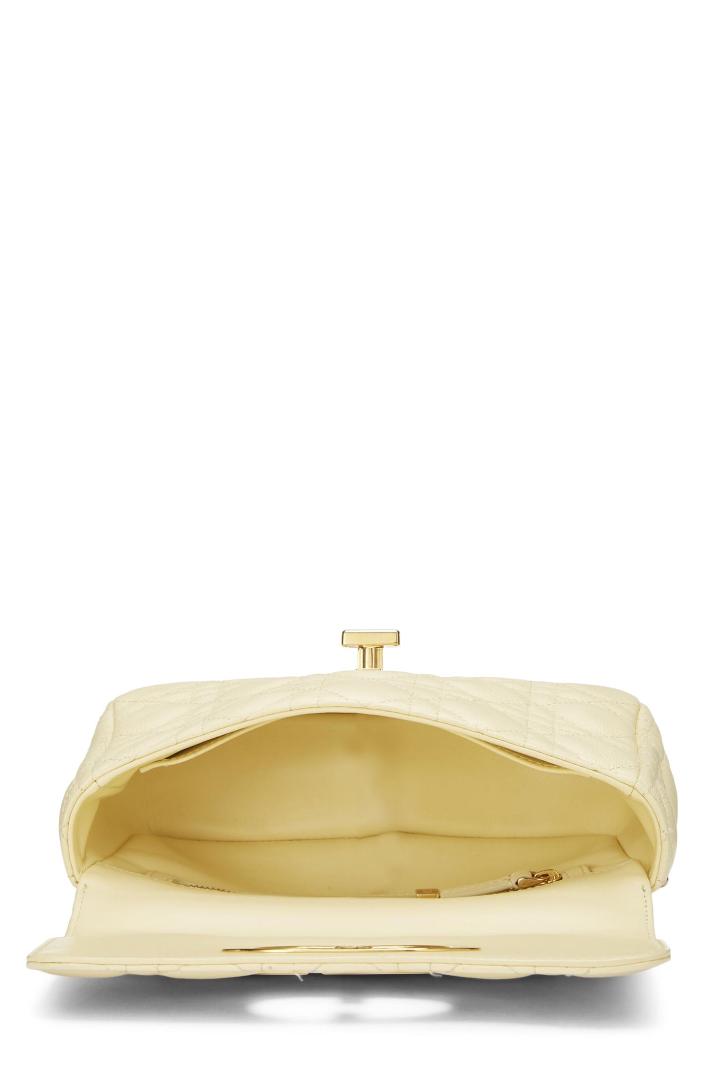 Dior, Yellow Cannage Calfskin Caro Bag Small, Yellow