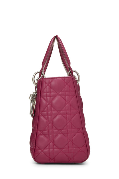 Dior, Purple Cannage Quilted Lambskin Lady Dior Medium, Purple