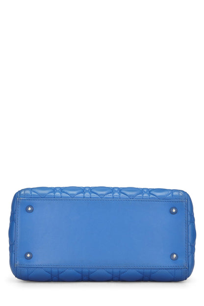 Dior, Blue Cannage Quilted Lambskin Lady Dior Medium, Blue