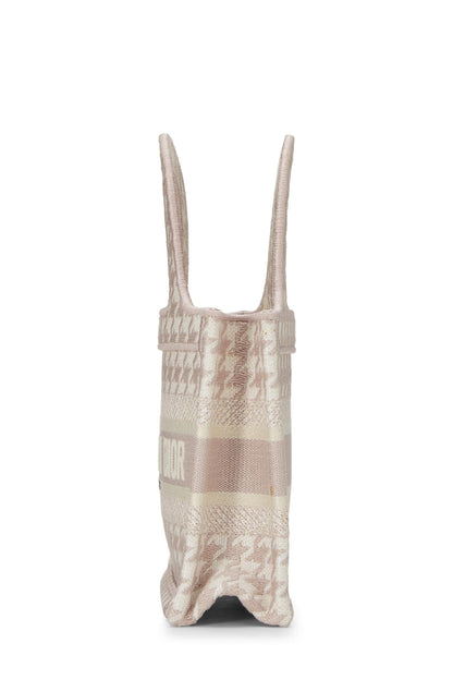 Dior, Pink Houndstooth Canvas Book Tote Mini, Pink