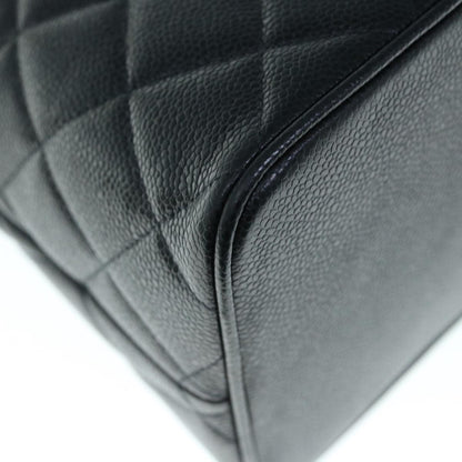 CHANEL Tote Bag Caviar Skin Standard Black CC 62895SA
