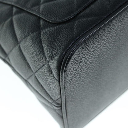 CHANEL Tote Bag Caviar Skin Standard Black CC 62895SA
