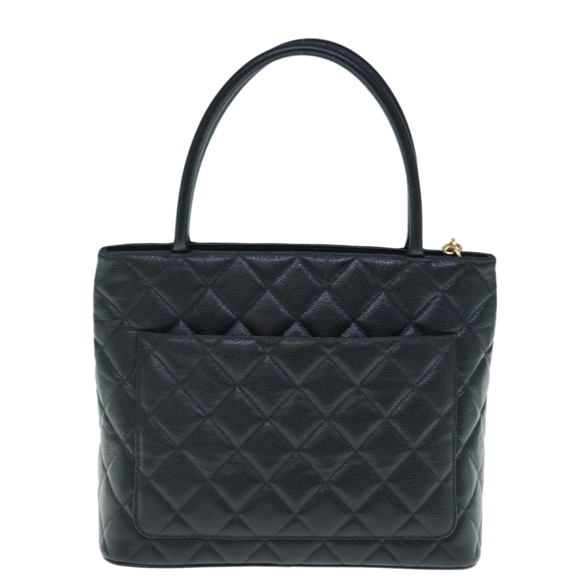 CHANEL Tote Bag Caviar Skin Standard Black CC 62895SA