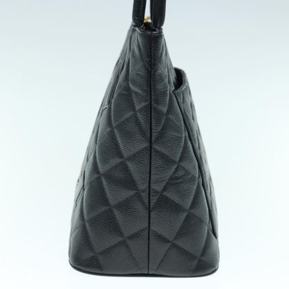 CHANEL Tote Bag Caviar Skin Standard Black CC 62895SA
