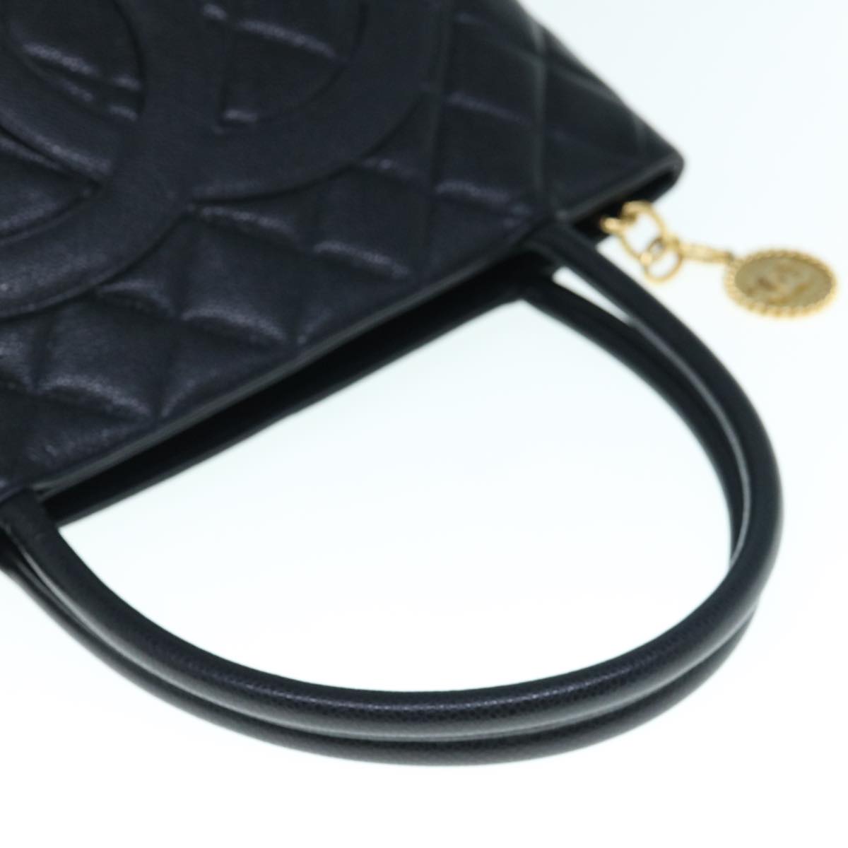 CHANEL Tote Bag Caviar Skin Standard Black CC 62895SA
