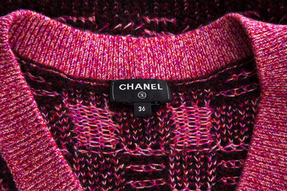 Chanel Pink Knit Cropped Vest SZ 36