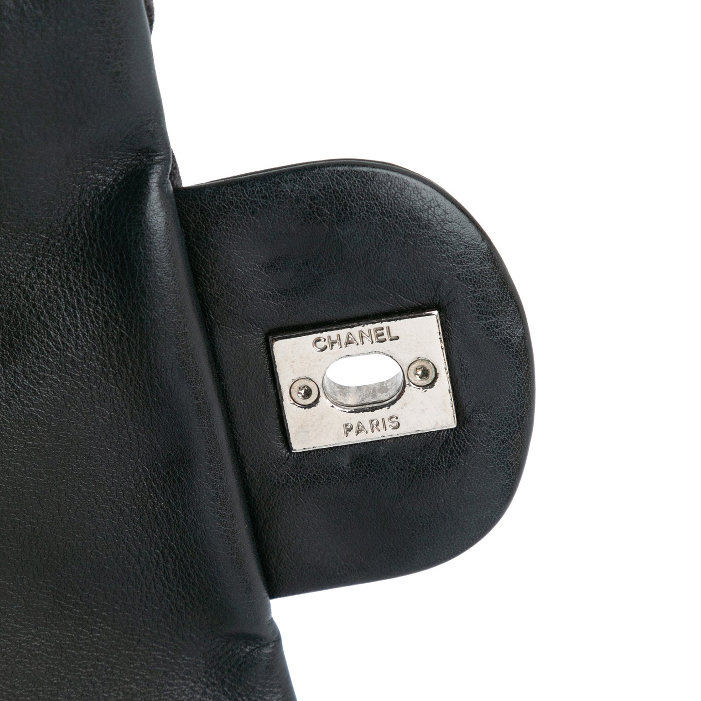 Black Chanel Jumbo Calfskin Canebiers Net Flap Shoulder Bag