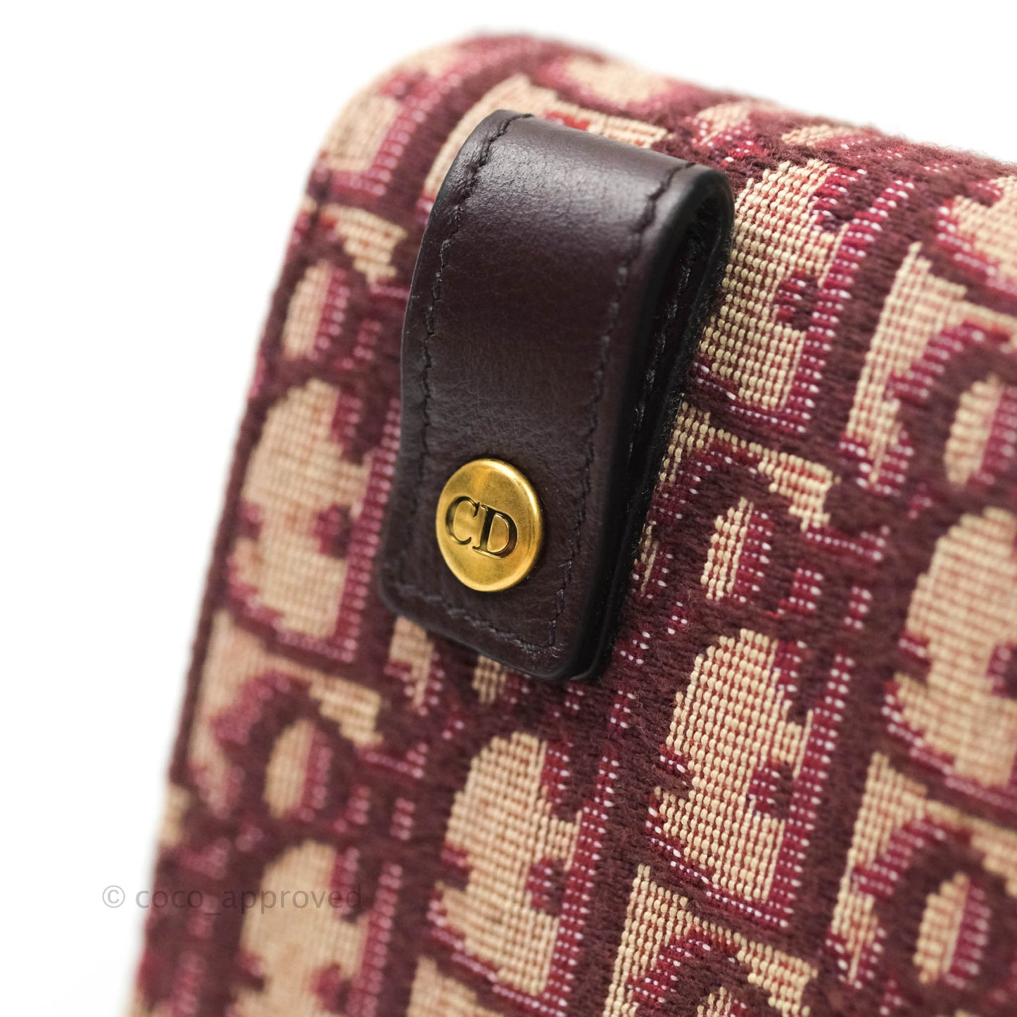 Dior Saddle Belt Pouch Burgundy Dior Oblique Jacquard