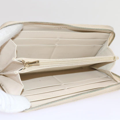 CHANEL Long Wallet Caviar Skin White CC 65288