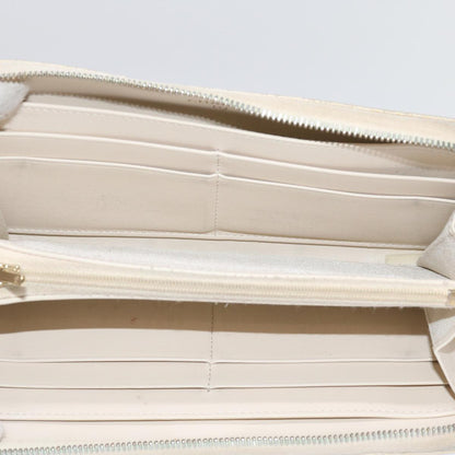 CHANEL Long Wallet Caviar Skin White CC 65288