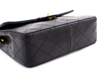 CHANEL Mini Square Small Chain Shoulder Bag Crossbody Black Quilt k85
