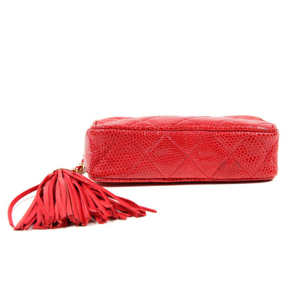 Chanel Braise Red Lizard Clutch