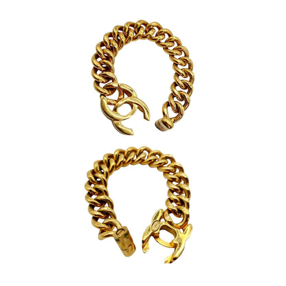 CHANEL CC Turn-Lock Chunky Chain Bracelet - 1996
