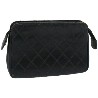 CHANEL Bicolole Pouch Leather Black CC 67139