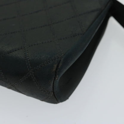 CHANEL Bicolole Pouch Leather Black CC 67139