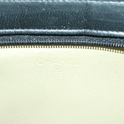 CHANEL Bicolole Pouch Leather Black CC 67139