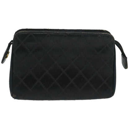 CHANEL Bicolole Pouch Leather Black CC 67139