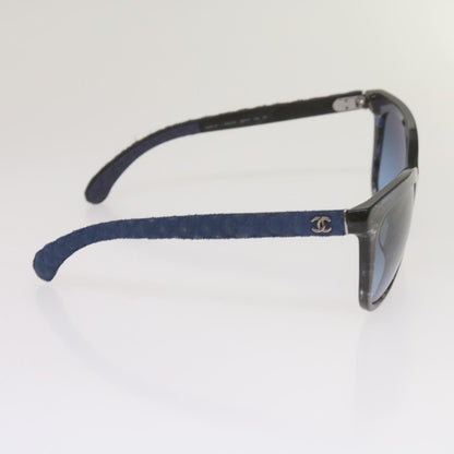 CHANEL Sunglasses plastic Blue CC 67511