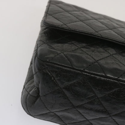 CHANEL 2.55 Matelasse Chain Bag Aged Calfskin Black A37586 CC 67618A