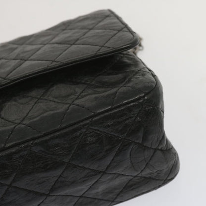 CHANEL 2.55 Matelasse Chain Bag Aged Calfskin Black A37586 CC 67618A