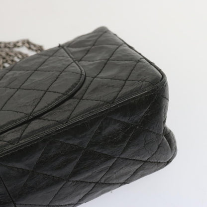 CHANEL 2.55 Matelasse Chain Bag Aged Calfskin Black A37586 CC 67618A