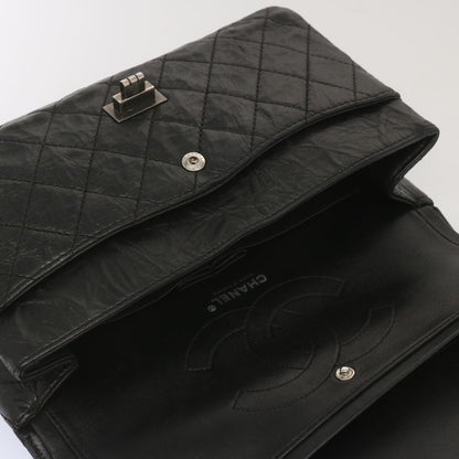 CHANEL 2.55 Matelasse Chain Bag Aged Calfskin Black A37586 CC 67618A