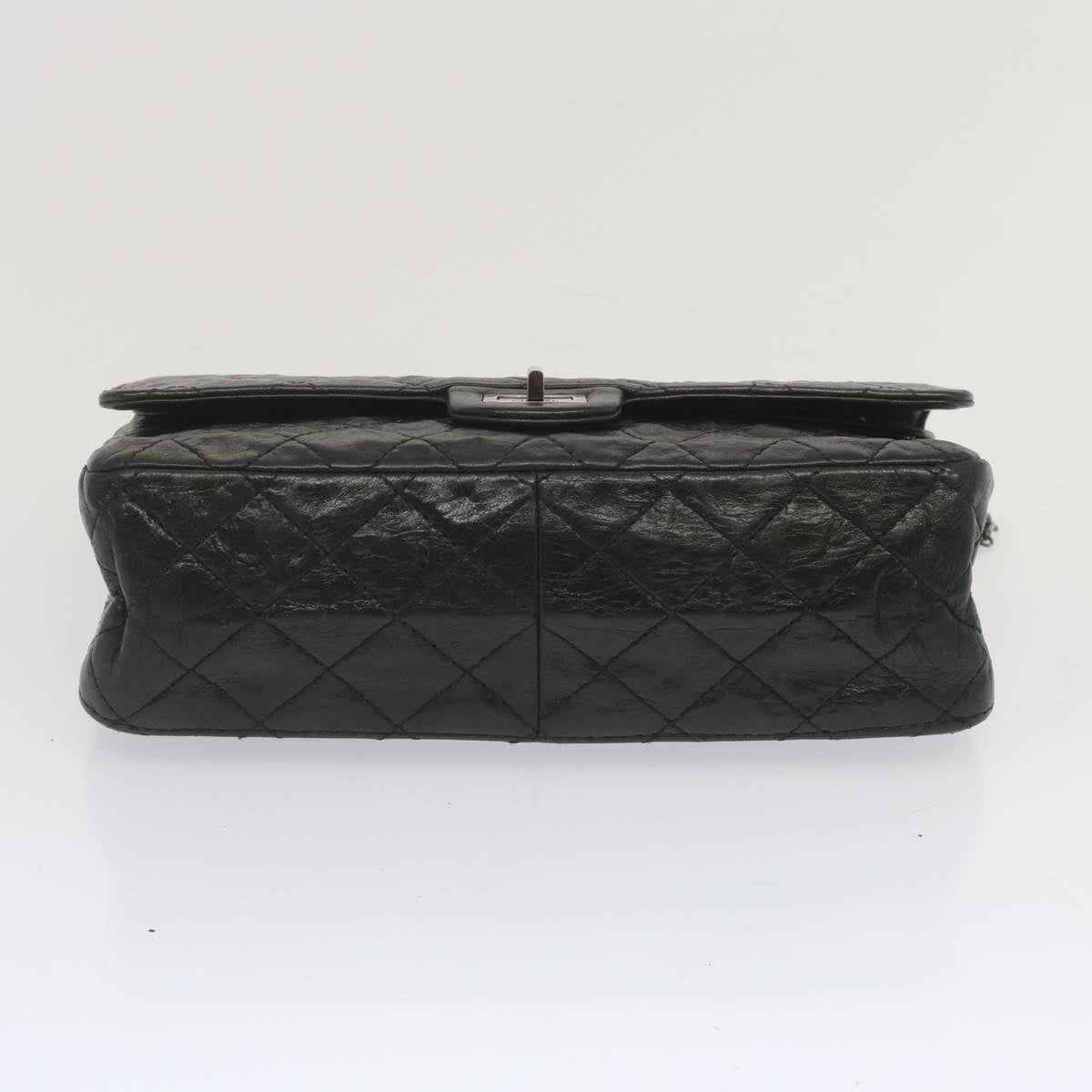CHANEL 2.55 Matelasse Chain Bag Aged Calfskin Black A37586 CC 67618A