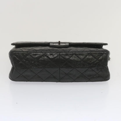 CHANEL 2.55 Matelasse Chain Bag Aged Calfskin Black A37586 CC 67618A