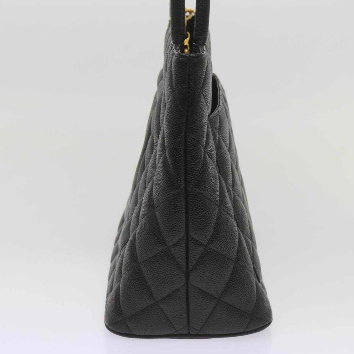 CHANEL Standard Tote Bag Caviar Skin Black CC 67624SA