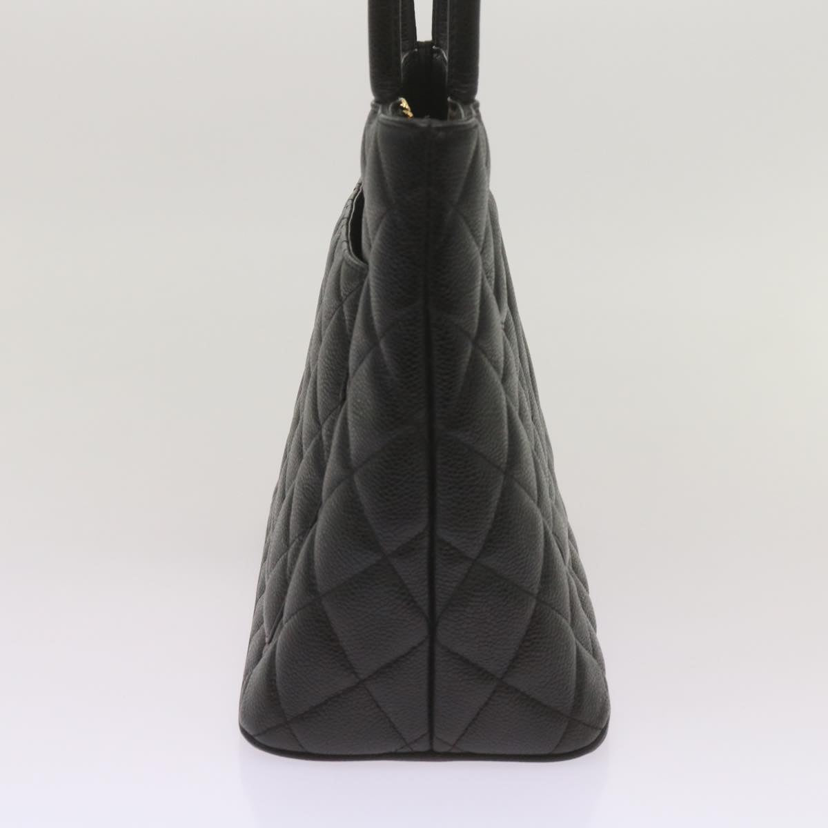 CHANEL Standard Tote Bag Caviar Skin Black CC 67624SA