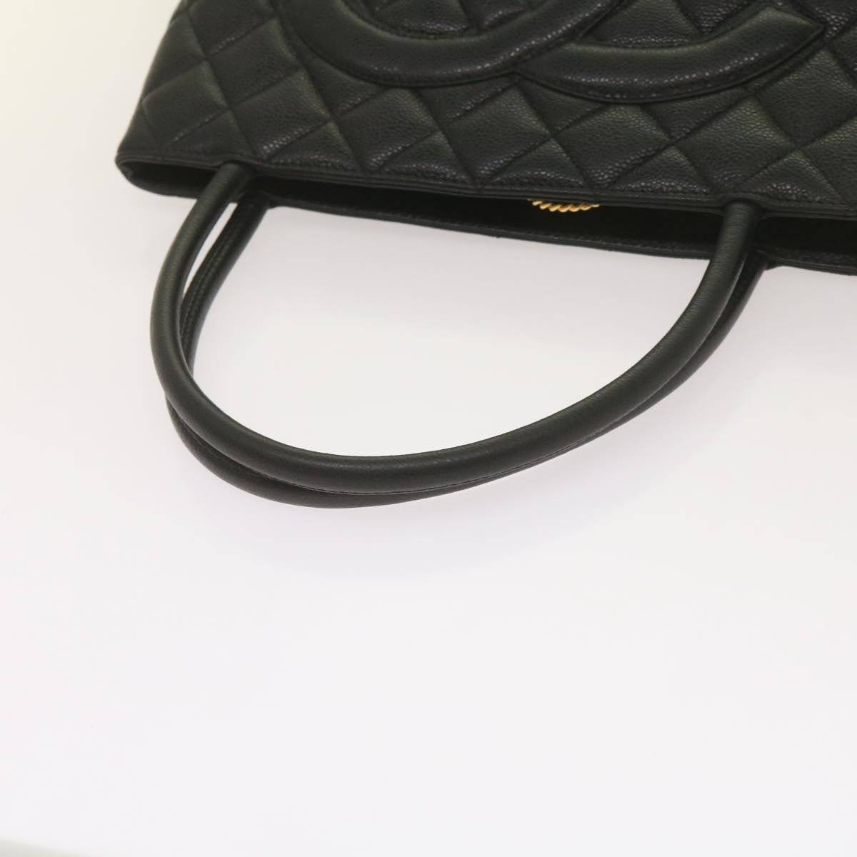 CHANEL Standard Tote Bag Caviar Skin Black CC 67624SA