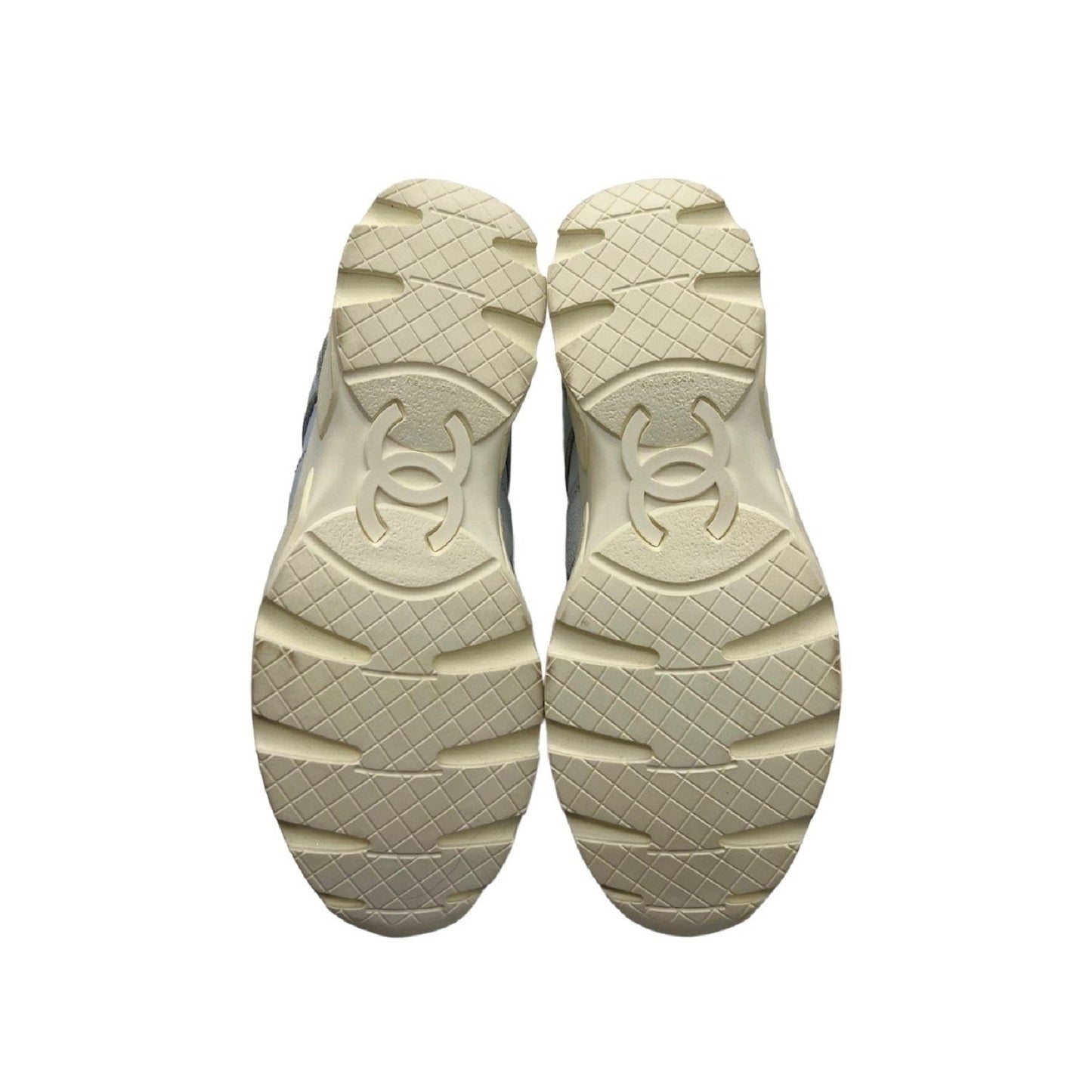Chanel CC Low-Top Sneakers Sky Blue Sz 37