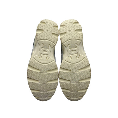 Chanel CC Low-Top Sneakers Sky Blue Sz 37
